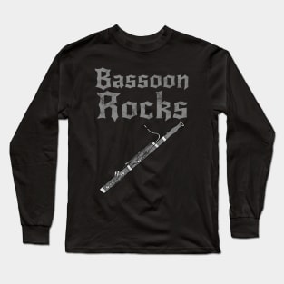 Bassoon Rocks, Bassoonist Woodwind Player Heavy Rock Musician Long Sleeve T-Shirt